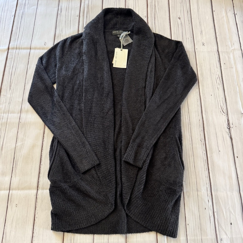 Barefoot Dreams‎ CozyChic Lite Circle Cardi Black Size XS/S NWT Women's Warm